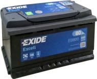 Акумулятор автомобільний EXIDE Excell 80Ah 700A 12V «+» праворуч