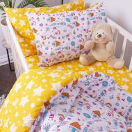 Комплект постільної білизни MirSon Бязь Kids Time 18-0002 Sweet Home 110х140 см різнокольоровий