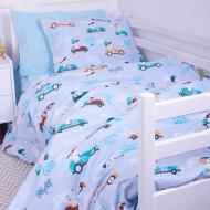 Комплект постельного белья MirSon Бязь Kids Time 18-0008 Bunny Races 143х210 см разноцветный