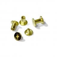 Болти для брошурування Agent металеві 8 мм золото 100 шт.