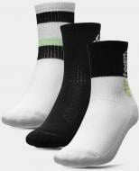 Носки 4F SOCKS CAS M059 (3pack) 4FJAW22USOCM059-90S р.32-35 белый/черный 3 пари шт.