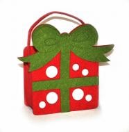 Корзина из фетра «Подарок» красный 17x13 см GoToArt