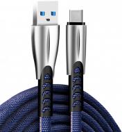 Кабель ColorWay USB - Type-C (zinc alloy) 2.4а 1 м синій