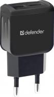 Мережевий зарядний пристрій Defender UPC-23 2xUSB 2.1А + кабель Type-C (83583)