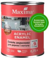 Акваемаль Maxima акрилова для дерева та металу весняна трава шовковистий мат 0,75 л