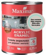 Акваемаль Maxima акрилова для дерева та металу кава з молоком шовковистий мат 0,75 л