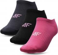 Носки 4F NOSD4-SOD302-53S+20S+22S р.35-38 розовый/черный/синий 3 шт.