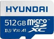 Карта памяти Hyundai microSDXC 512 ГБ Class 10 (SDC512GU3) + adapter