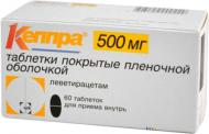 Кеппра UCB Pharma в/о по 500 мг №60 (10х6) 60 шт.