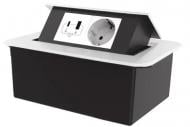 Розетка меблева із заземленням Livolo C7 з USB-A та USB-С IP40 білий VL-SHS012-TC.UA.UC-WP-W