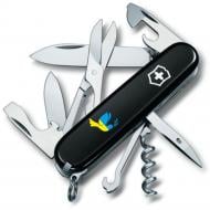 Нож швейцарский Victorinox CLIMBER UKRAINE Голубь мира синий и желтый (14 инстр) Vx13703.3_T1036u