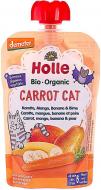 Пюре Holle "Carrot Cat" с морковью, манго, бананом и грушей органическое (с 6 месяцев) 100г