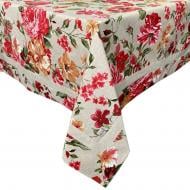 Скатерть РОУЗ Цветы большие с кантом 136x136 см La Nuit