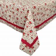 Скатерть РОУЗ Цветы маленькие с кантом 136x136 см La Nuit