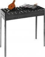 Мангал с решеткой для гриля и мехами для розжига