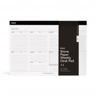 Нотатник Weekly Desk Pad A4 з місцем для дат чорний Karst Stone Paper