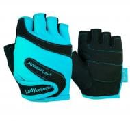 Перчатки для фитнеса PowerPlay PP_1729A р. XS черный/голубой