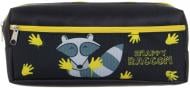Пенал школьный на два отделения Snappy Raccon черно-желтый