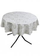 Скатерть водонепроницаемая Simfoni Бежевый узор d136 136x136 см Прованс