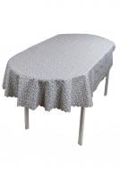 Скатерть водонепроницаемая Simfoni Синий вензель 136x176 см Прованс