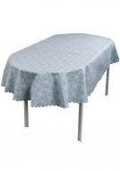 Скатерть водонепроницаемая Simfoni Кружева на голубом 136x176 см Прованс