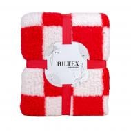 Плед флісовий DERBY Sherpa 160x200 см червоний із білим La Nuit