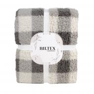 Плед флисовый DERBY Sherpa 160x200 см дымчато-серый La Nuit