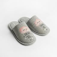 Тапки домашние Twins закрытые с наклейкой р.40/41 светло-серый