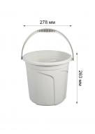 Ведро обычное Stars Plast «Стайл» 278x263 мм 10 л бежевый Ведро обычное Stars Plast «Стайл» 278x263 мм 10 л бежевый