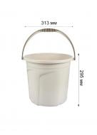 Ведро обычное Stars Plast «Стайл» 313x295 мм 15 л бежевый Ведро обычное Stars Plast «Стайл» 313x295 мм 15 л бежевый
