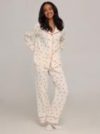 Пижама женская German Volf со штанами Вишни р. L молочный с принтом (26003)