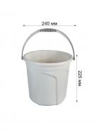 Ведро обычное Stars Plast «Стайл» 240x225 мм 7 л бежевый
