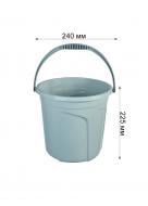 Ведро обычное Stars Plast «Стайл» 240x225 мм 7 л серый