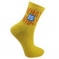 Носки подростковые унисекс Premier Socks WHAT is WHAT р. 22–24 желтый