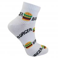 Носки подростковые унисекс Premier Socks средние Бургеры р. 23-25 белый
