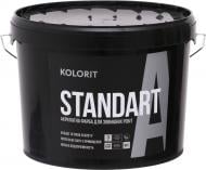 Краска акрилатная водоэмульсионная Kolorit Standart А, LC мат база под тонировку 9 л