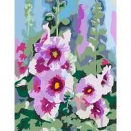 Картина за номерами Ніжні мальви 35х45 см Rosa Start