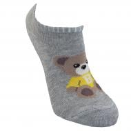 Носки детские для девочек Premier Socks короткие мишка р. 16–18 светло-серый Носки детские для девочек Premier Socks короткие мишка р. 16–18 светло-серый
