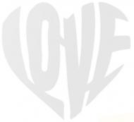 Постер Love белый