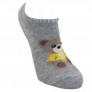 Носки детские для девочек Premier Socks короткие мишка р. 14–16 светло-серый Носки детские для девочек Premier Socks короткие мишка р. 14–16 светло-серый