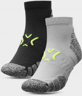 Носки 4F SOCKS SOM001 H4Z22-SOM001-91S р.43-46 черный/серый 2 пари шт.