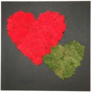 Панно декоративное Сердце черный 30x30 см