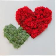 Панно декоративне Серце білий 30x30 см