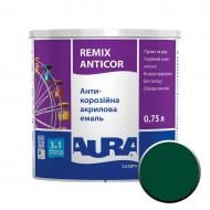 Антикорозийная акриловая эмаль Aura® Luxpro Remix Anticor RAL 6005 зеленый мат 0,75 л