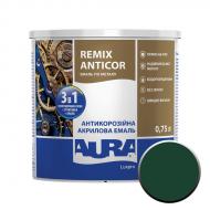 Антикорозийная акриловая эмаль Aura® Luxpro Remix Anticor RAL 6005 зеленый мат 0,75 л