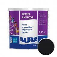 Антикорозийная акриловая эмаль Aura® Luxpro Remix Anticor RAL 9011 черный мат 0,75 л Антикорозийная акриловая эмаль Aura® Luxpro Remix Anticor RAL 9011 черный мат 0,75 л