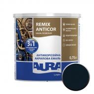 Антикорозийная акриловая эмаль Aura® Luxpro Remix Anticor RAL 9011 черный мат 0,75 л