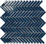 Мозаика Intermatex Tech Chevron Blue Gloss 28,3x27,7