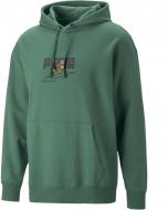 Джемпер Puma PUMA DOWNTOWN GRAPHIC HOODIE TR 53824437 р. L зеленый