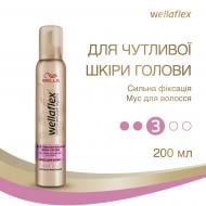 Мус для волосся Wellaflex для чутливої шкіри голови Без запаху сильна фіксація 200 мл